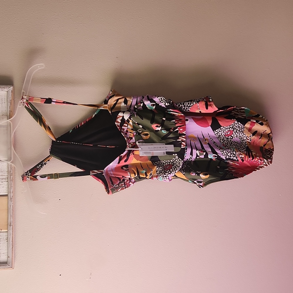 Bleu Rod Beattie Multicolor Tropical One Piece Swimsuit NWT - Picture 3 of 4